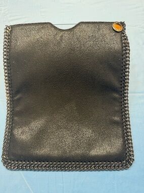 Stella McCartney Black Chain-Trim Tablet Sleeve. Comes with Stella Dust Bag